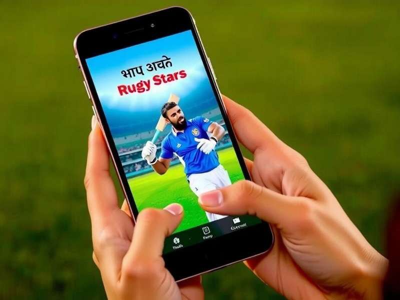 Indian Rugby Stars Mobile App Indian Rugby Stars mobile app on smartphone screens