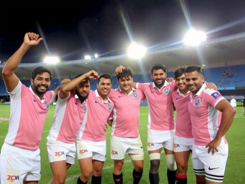 Indian Rugby Stars Victory Celebration Indian Rugby Stars players celebrating victory